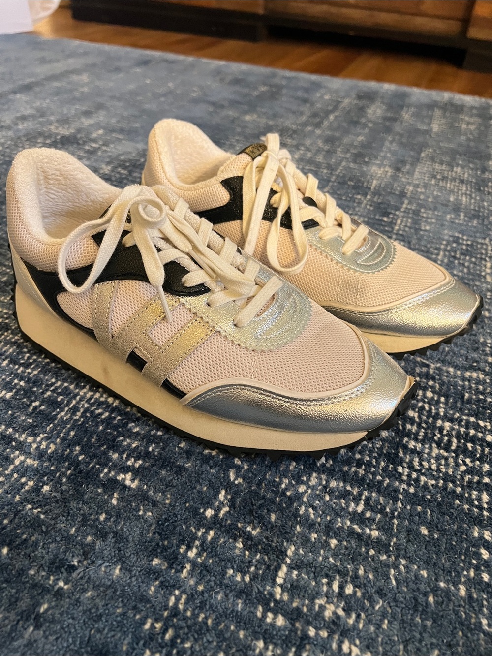 Vintage Havana Cream and Silver Women’s Sneakers